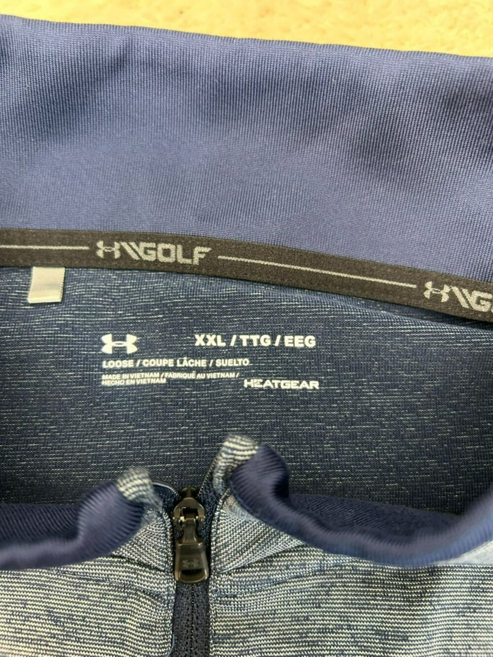 Under Armour Mens 1/4 Zip Pullover Blue XXL Polyester Loose HeatGear Pre-Owned - Picture 5 of 6